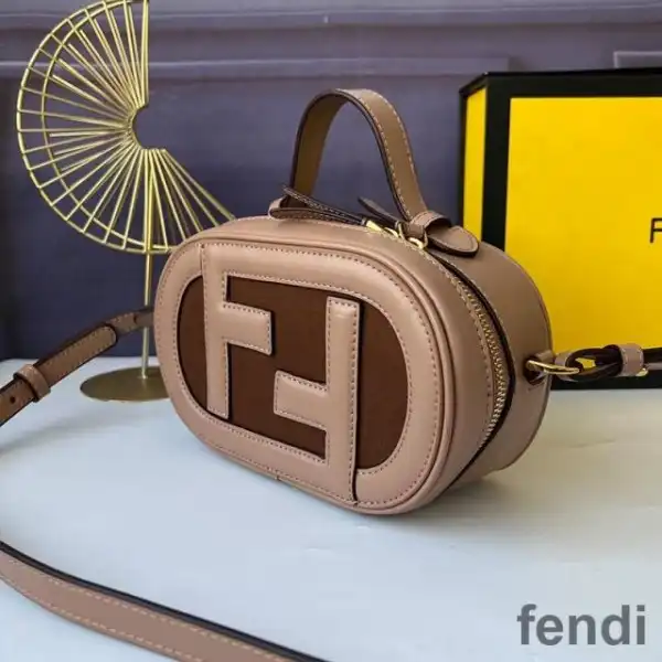 Cheap Fendi Mini O'Lock Camera Case In Calf Leather Grey