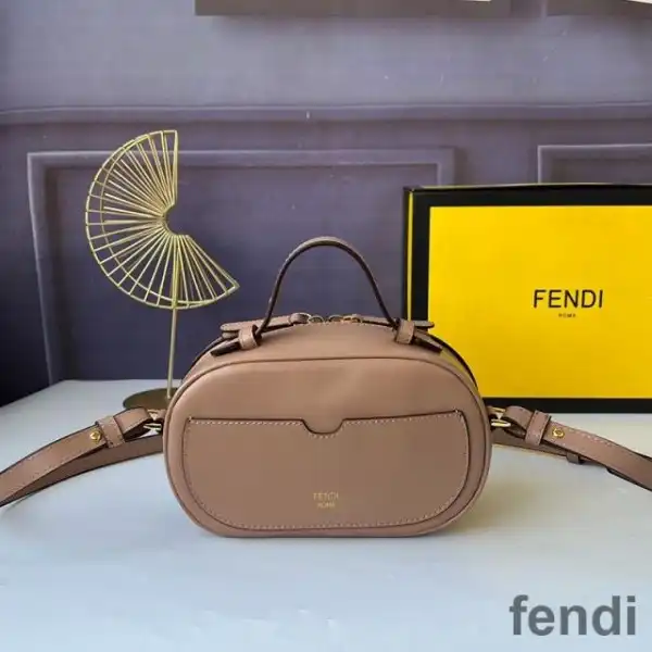 Cheap Fendi Mini O'Lock Camera Case In Calf Leather Grey