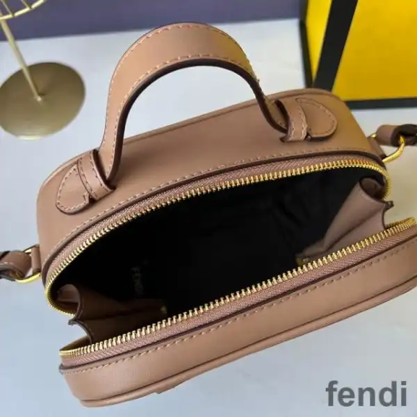 Cheap Fendi Mini O'Lock Camera Case In Calf Leather Grey