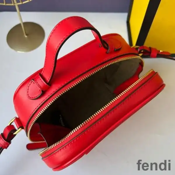 Cheap Fendi Mini O'Lock Camera Case In Calf Leather Red