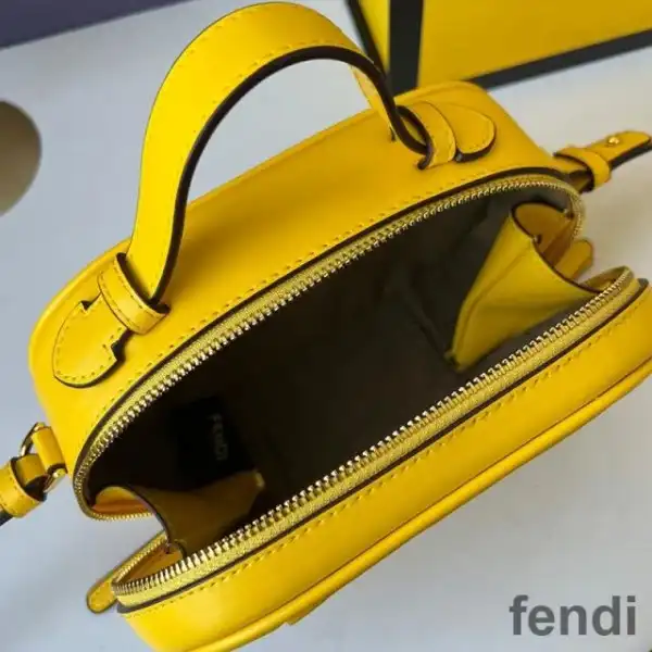 Affordable Fendi Mini O'Lock Camera Case In Calf Leather Yellow