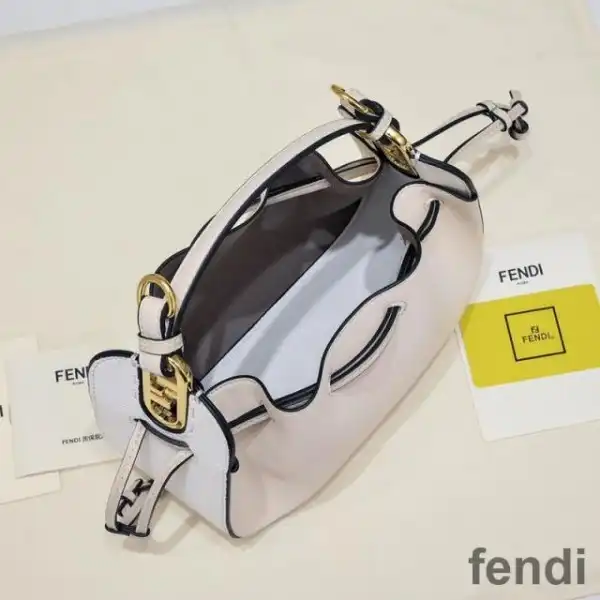 Cheap Fendi Mini Pomodorino Bucket Bag In Calf Leather Beige