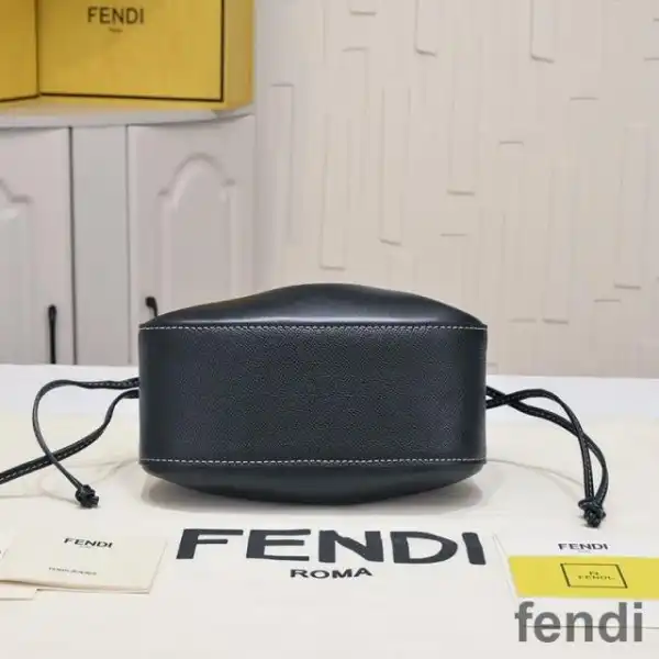 Affordable Fendi Mini Pomodorino Bucket Bag In Calf Leather Black