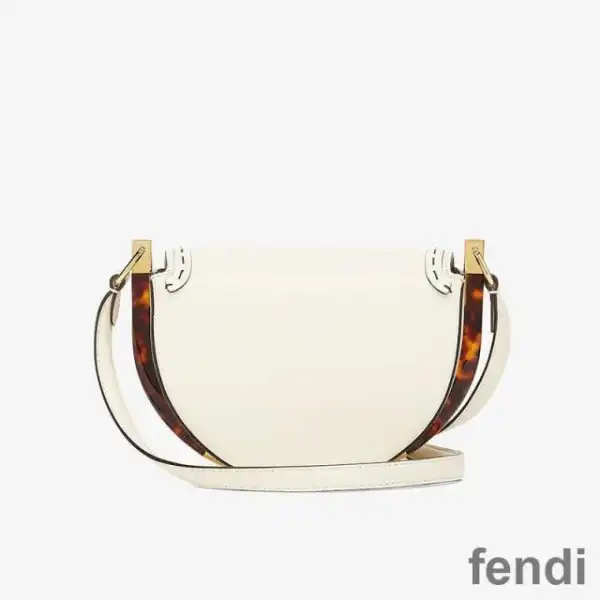 Cheap Fendi Moonlight Bag In ROMA Logo Calf Leather White