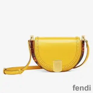 Fendi Moonlight Bag In ROMA Logo Calf Leather Yellow