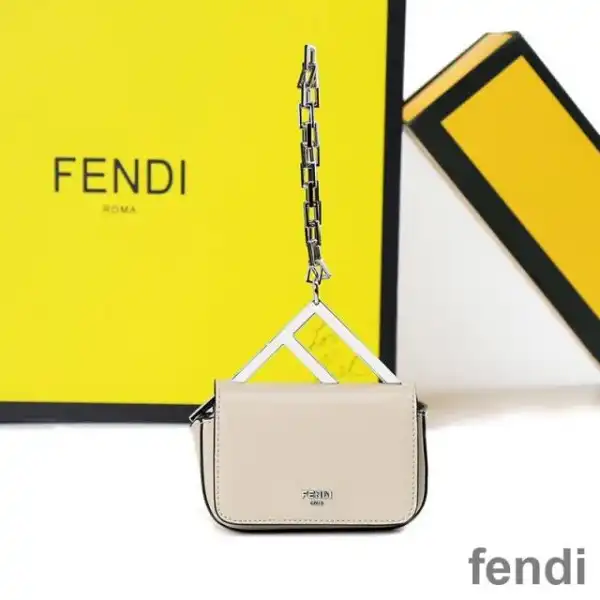 Affordable Fendi Nano F Bag In Calf Leather Beige