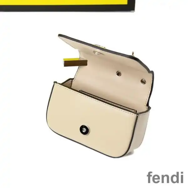 Affordable Fendi Nano F Bag In Calf Leather Beige