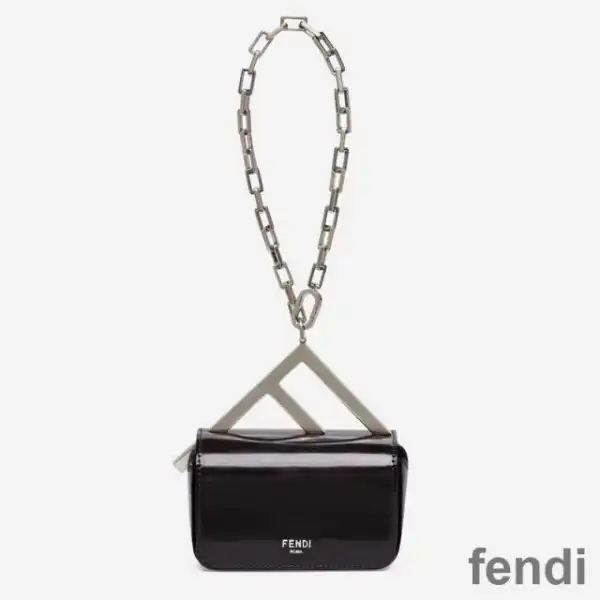 Cheap Fendi Nano F Bag In Calf Leather Black