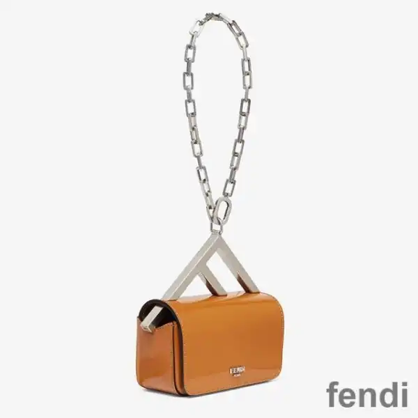 Cheap Fendi Nano F Bag In Calf Leather Brown