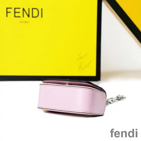 Cheap Fendi Nano F Bag In Calf Leather Pink