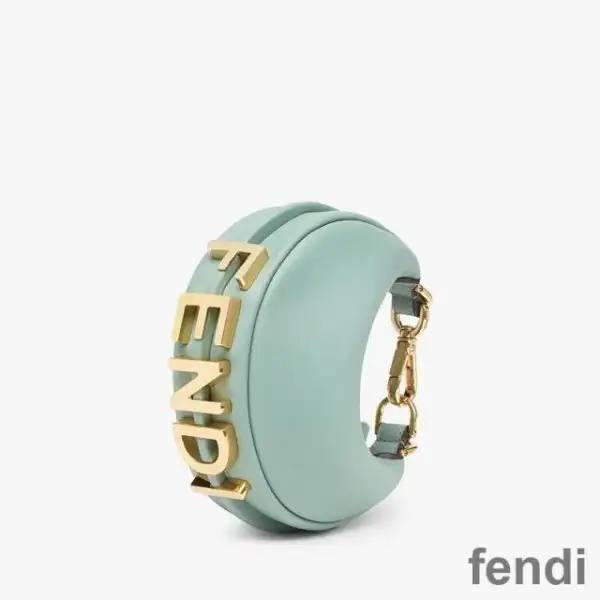 Cheap Fendi Nano Fendigraphy Hobo Bag In Calf Leather Mint Green