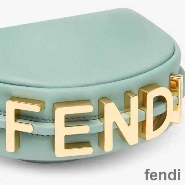 Cheap Fendi Nano Fendigraphy Hobo Bag In Calf Leather Mint Green