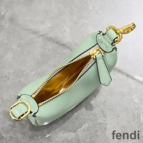 Cheap Fendi Nano Fendigraphy Hobo Bag In Calf Leather Mint Green