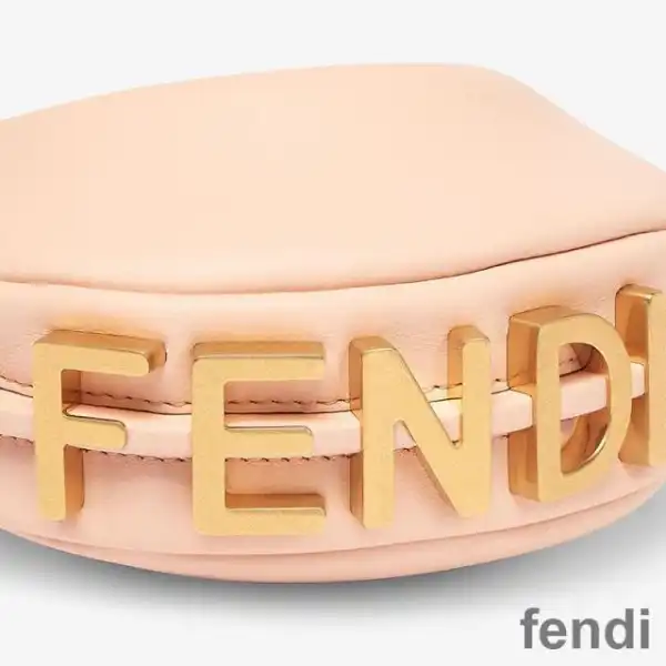 Cheap Fendi Nano Fendigraphy Hobo Bag In Calf Leather Pink