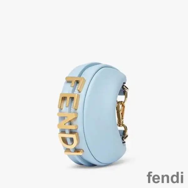 Affordable Fendi Nano Fendigraphy Hobo Bag In Calf Leather Sky Blue