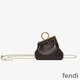 Fendi Nano First Bag In Nappa Leather Black