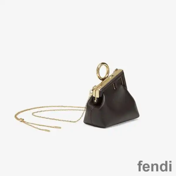 Cheap Fendi Nano First Bag In Nappa Leather Black