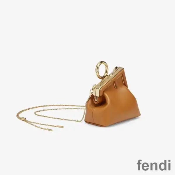 Affordable Fendi Nano First Bag In Nappa Leather Brown