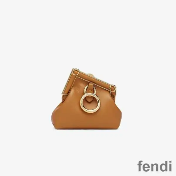 Affordable Fendi Nano First Bag In Nappa Leather Brown