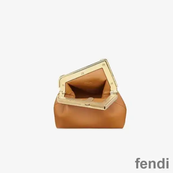 Affordable Fendi Nano First Bag In Nappa Leather Brown