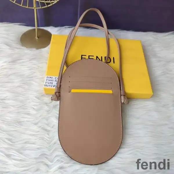 Affordable Fendi O'Lock Phone Pouch In Calf Leather Grey