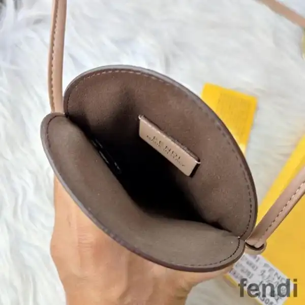 Affordable Fendi O'Lock Phone Pouch In Calf Leather Grey