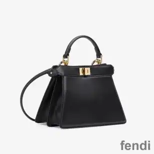 Fendi Petite Peekaboo ISeeu Bag In Nappa Leather Black