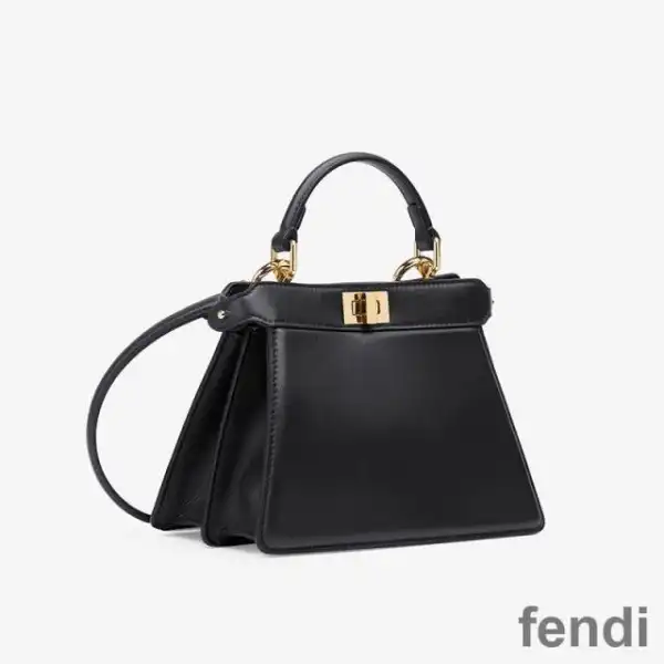 Affordable Fendi Petite Peekaboo ISeeu Bag In Nappa Leather Black