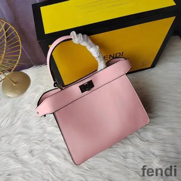 Affordable Fendi Petite Peekaboo ISeeu Bag In Nappa Leather Pink