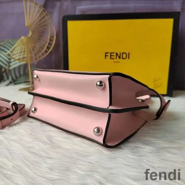 Affordable Fendi Petite Peekaboo ISeeu Bag In Nappa Leather Pink