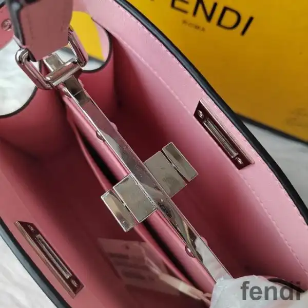 Affordable Fendi Petite Peekaboo ISeeu Bag In Nappa Leather Pink