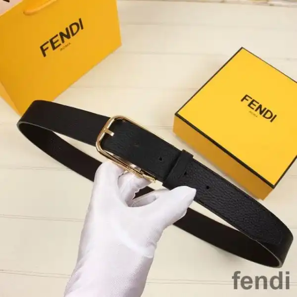 Cheap Fendi Pin Buckle Belt In Calf Leather Black