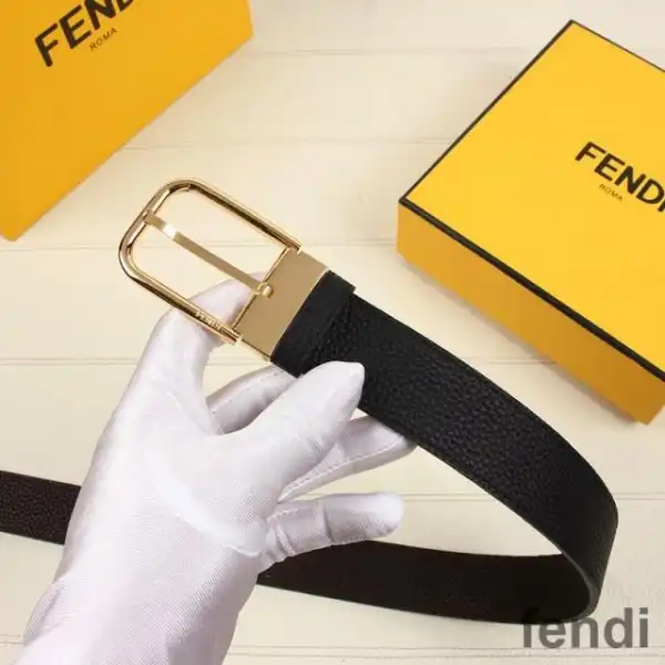 Cheap Fendi Pin Buckle Belt In Calf Leather Black