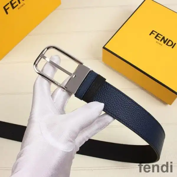 Affordable Fendi Pin Buckle Belt In Calf Leather Navy Blue