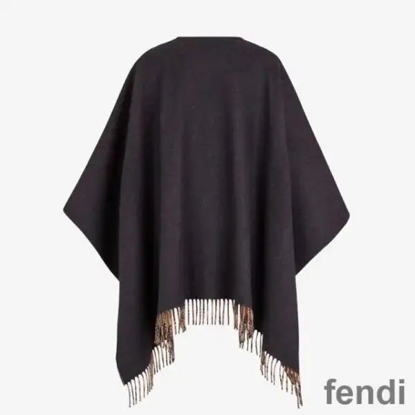 Affordable Fendi Poncho In Cashmere and Wool Black