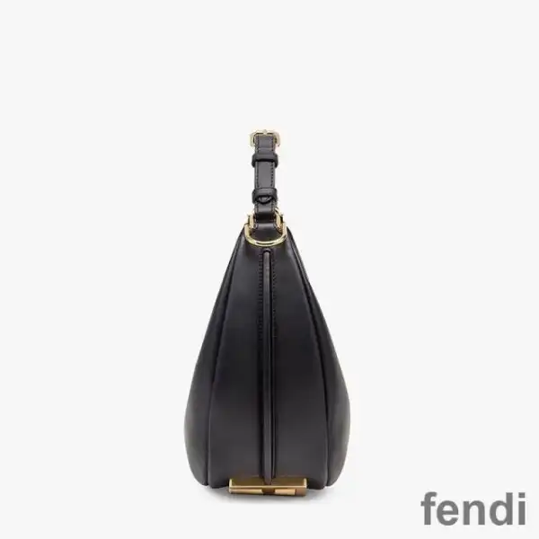 Cheap Fendi Small Fendigraphy Hobo Bag In Calf Leather Black