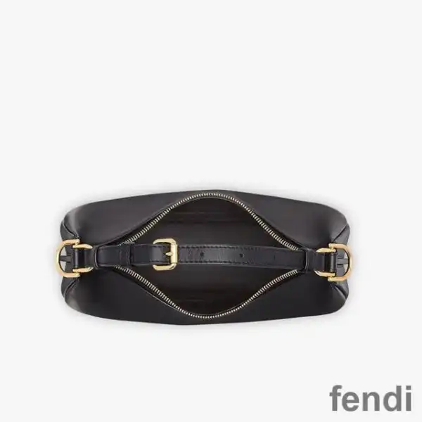 Cheap Fendi Small Fendigraphy Hobo Bag In Calf Leather Black