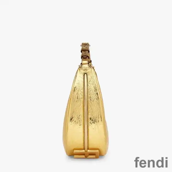 Cheap Fendi Small Fendigraphy Hobo Bag In Calf Leather Gold