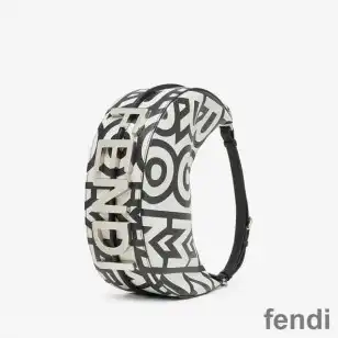 Fendi Small Fendigraphy Hobo Bag In Fendi Roma Capsule Leather Black White