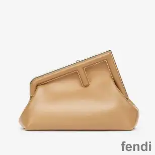 Fendi Small First Bag In Nappa Leather Beige