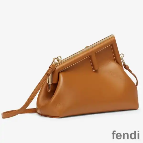 Cheap Fendi Small First Bag In Nappa Leather Brown