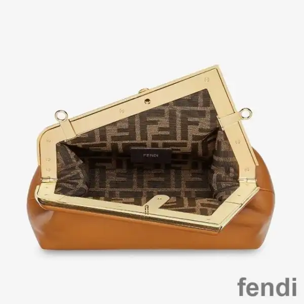 Cheap Fendi Small First Bag In Nappa Leather Brown