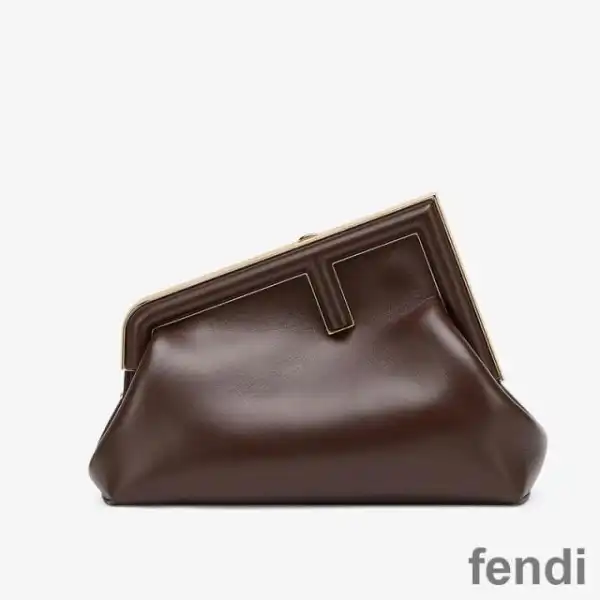 Affordable Fendi Small First Bag In Nappa Leather Coffee