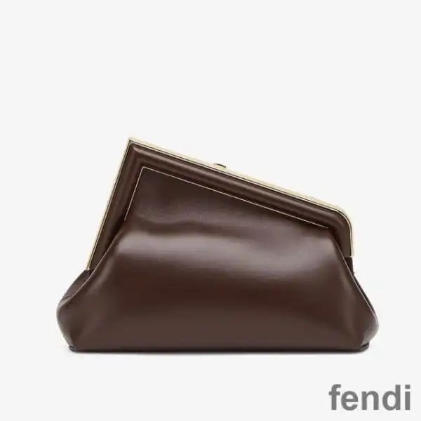 Affordable Fendi Small First Bag In Nappa Leather Coffee