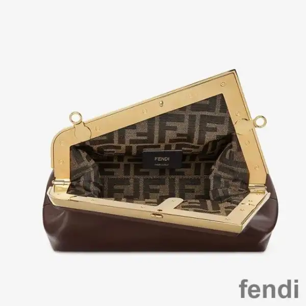 Affordable Fendi Small First Bag In Nappa Leather Coffee