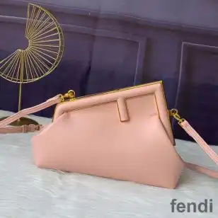 Fendi Small First Bag In Nappa Leather Pink