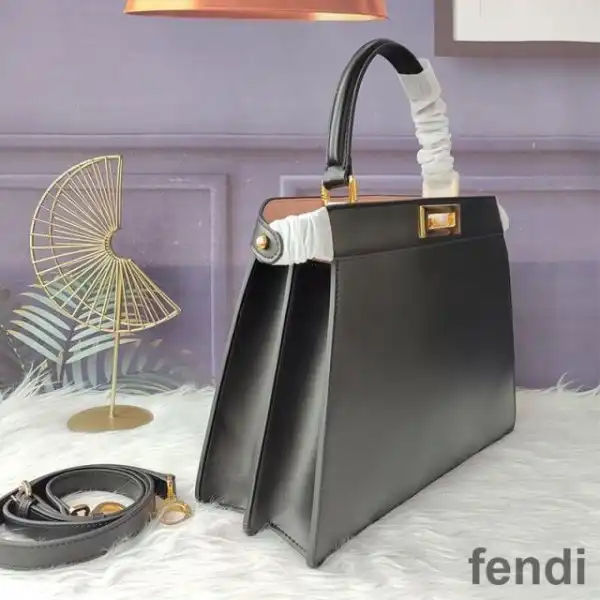 Cheap Fendi Small Peekaboo Iseeu Bag In Nappa Laether Black