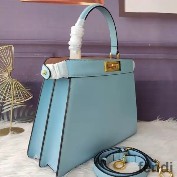 Affordable Fendi Small Peekaboo Iseeu Bag In Nappa Leather Sky Blue