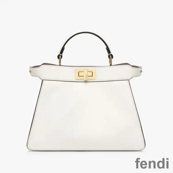 Affordable Fendi Small Peekaboo Iseeu Bag In Nappa Laether White