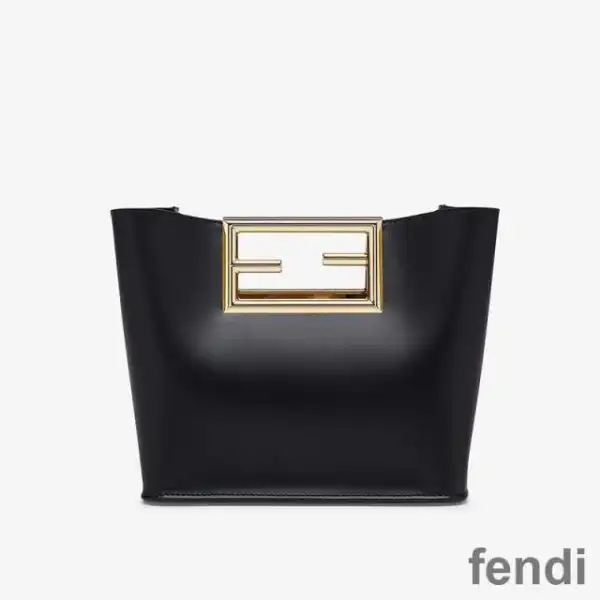 Affordable Fendi Small Way Bag In Calf Leather Black